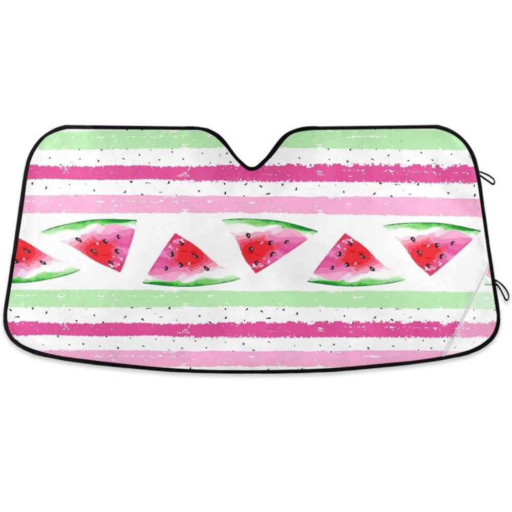 Watercolor Watermelon Car Windshield Sun Shade.